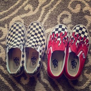 2 pair Vans